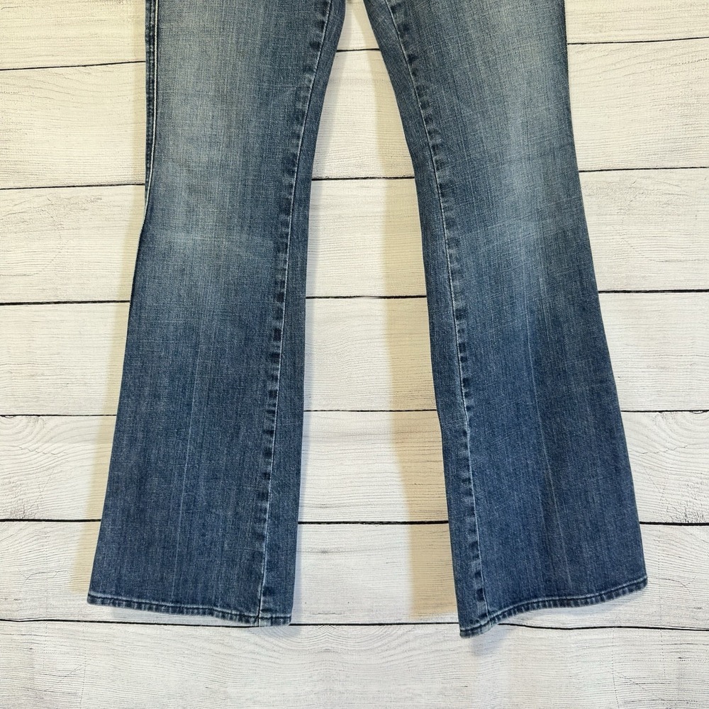 7 For All Mankind Womens Flared Jeans Size 28 Embroidered Pocket Western Rodeo‎ - Picture 5 of 7